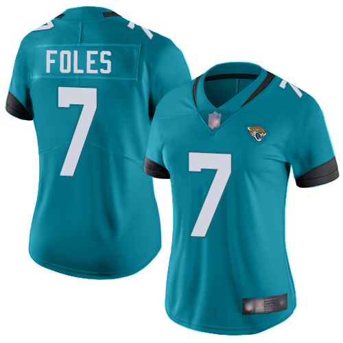 Nike Jacksonville Jaguars #7 Nick Foles Teal Green Alternate Women Stitched NFL Vapor Untouchable Limited Jersey